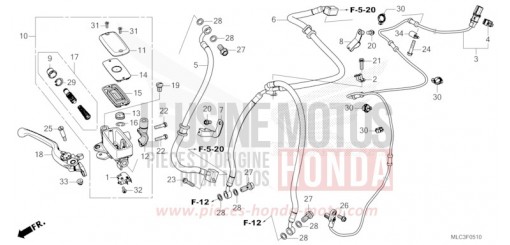 HAUPTBREMSZYLINDER, VORNE ZYLINDER XL750P de 2023